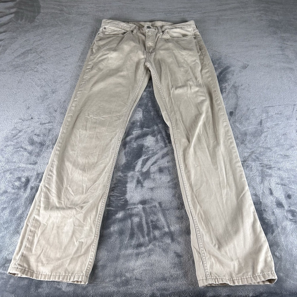 levi's Men's 514 Regular Fit Through Thigh Straight Leg Jeans Tan 34x34